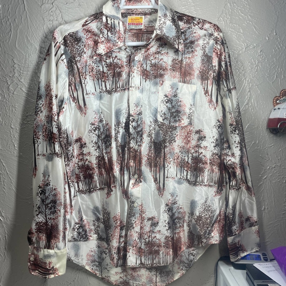 Zayre Matt Andrews‎ Unique  LONG SLEEVE SHIRT XL 17.5 vintage